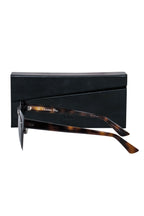 Christian Dior - Silver & Tortoise Shell Mirrored Cat Eye Sunglasses w/ Brow Bar