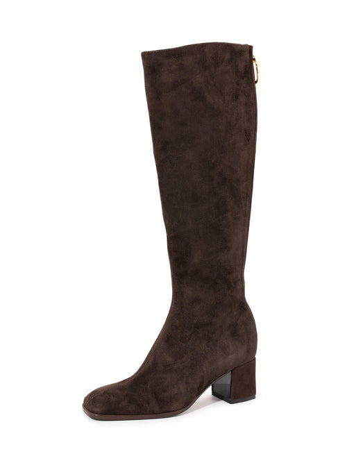 Christian Dior Suede Leather Lady D Boots Brown