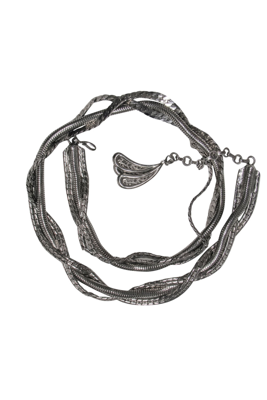 Christian Dior - Vintage Silver Triple Woven Chain Belt