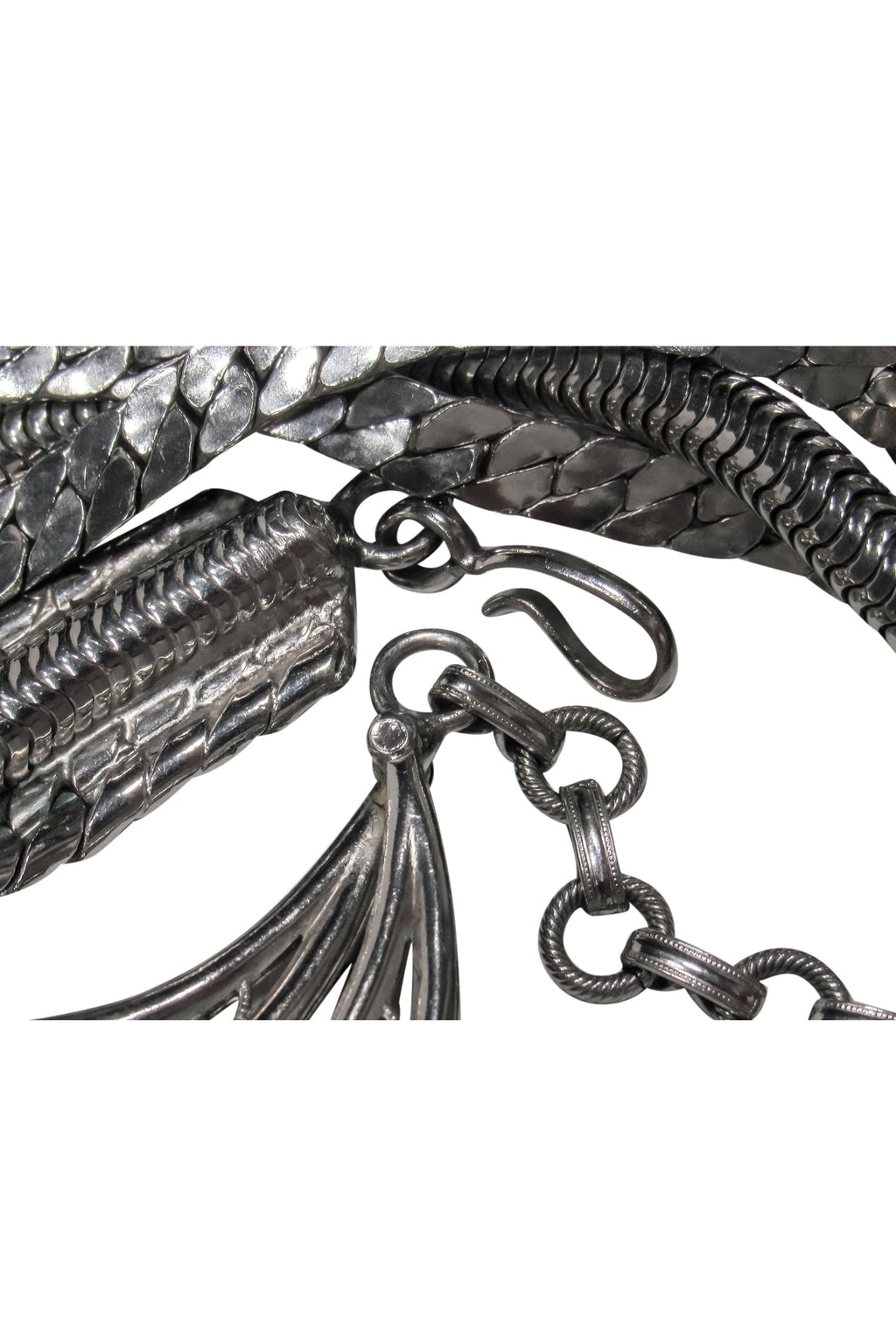 Christian Dior - Vintage Silver Triple Woven Chain Belt