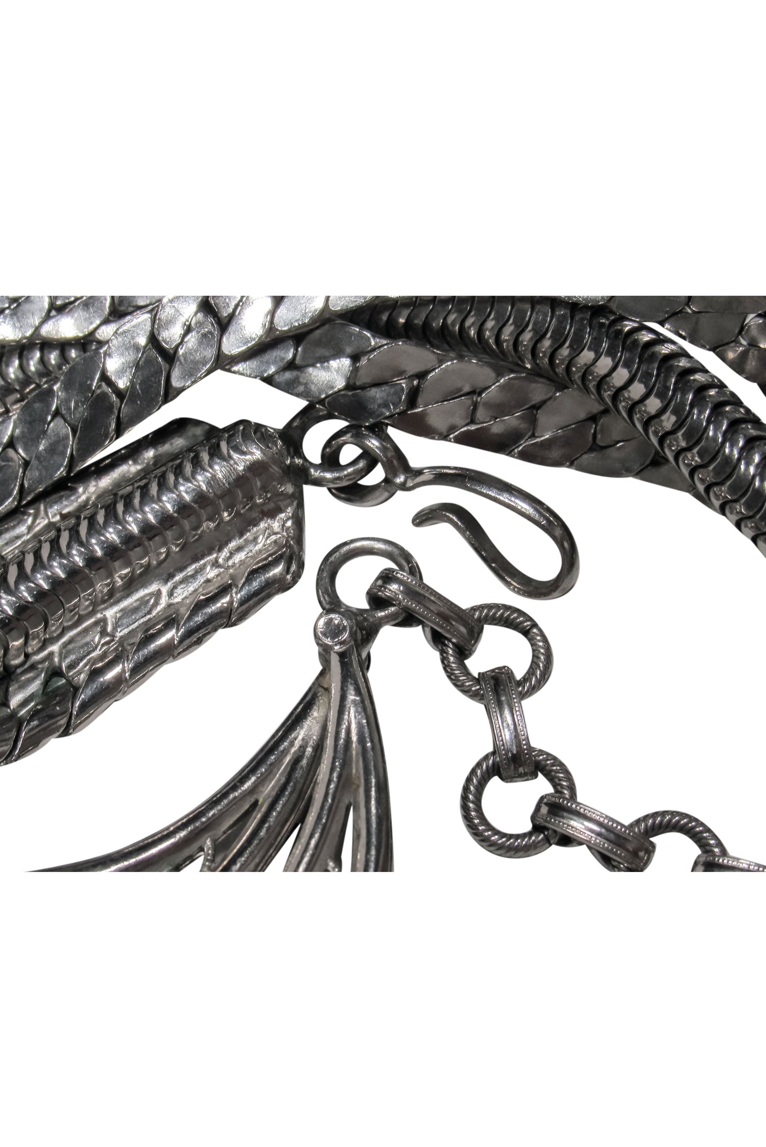 Christian Dior - Vintage Silver Triple Woven Chain Belt