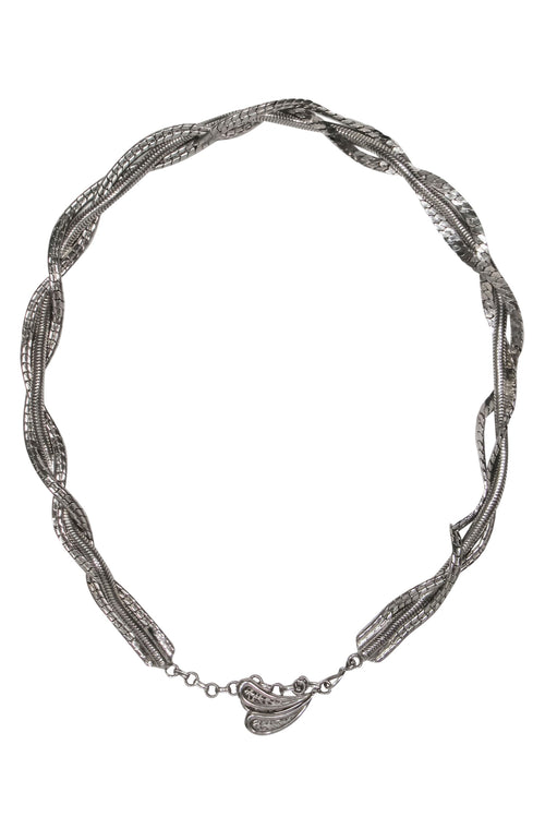 Christian Dior - Vintage Silver Triple Woven Chain Belt