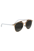 Christian Dior - White & Gold Aviator Sunglasses