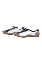 Christian Dior - White, Navy & Tan Colorblocked Leather & Suede Lace-Up Sneakers Sz 10