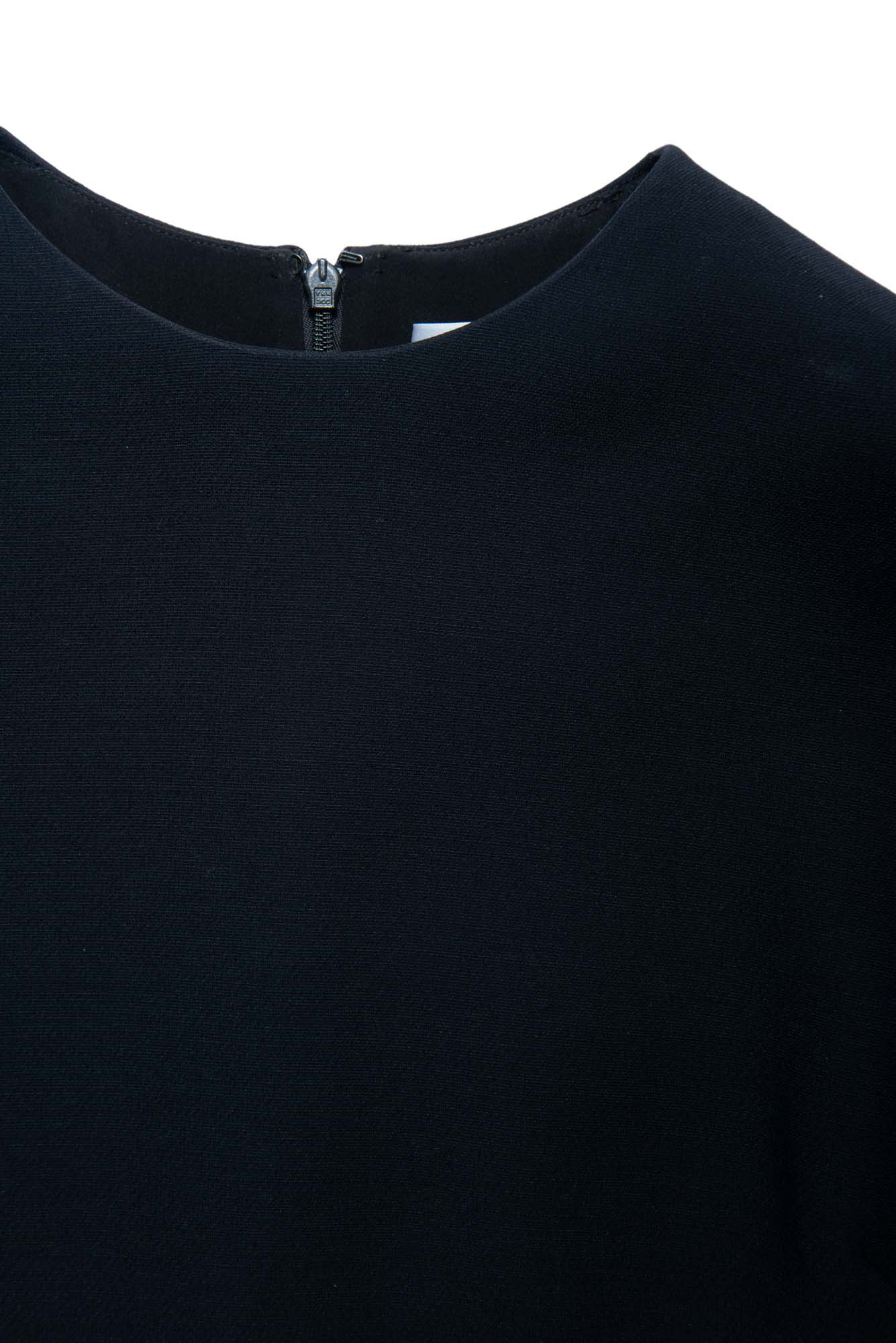 Christian Dior Wool Silk Midi Aline Dress Black