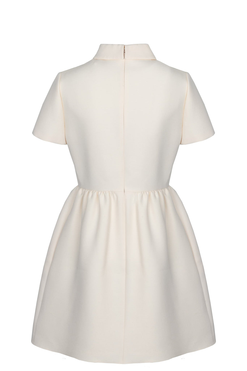 CHRISTIAN DIOR Fitted Dress Wool Silk Ivory