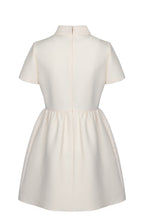 CHRISTIAN DIOR Fitted Dress Wool Silk Ivory