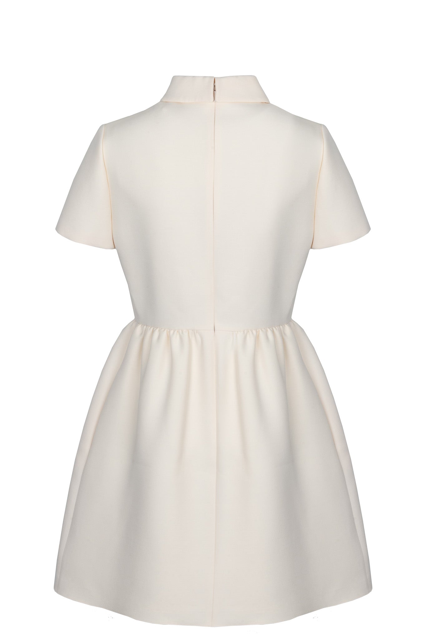 CHRISTIAN DIOR Fitted Dress Wool Silk Ivory