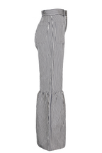 CHRISTIAN DIOR Flared Pants Striped Black White