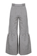 CHRISTIAN DIOR Flared Pants Striped Black White