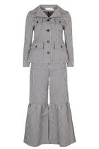 CHRISTIAN DIOR Flared Pants Striped Black White