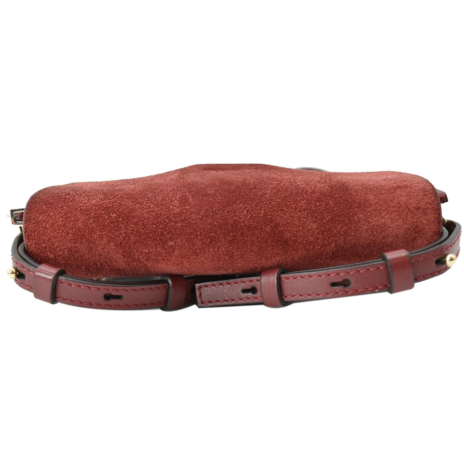 CHLOE Mini Faye Suede Calfskin Leather Shoulder Bag Red