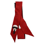 FENDI Karlito Wrappy Silk Scarf Red