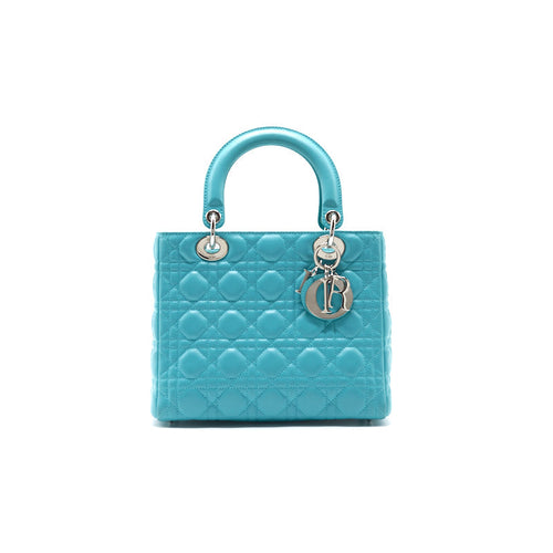 Dior Medium Lady Dior Tote Lake Blue
