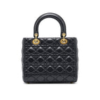 Dior Medium Lady Dior Tote Black with GHW