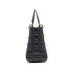 Dior Medium Lady Dior Tote Black with GHW