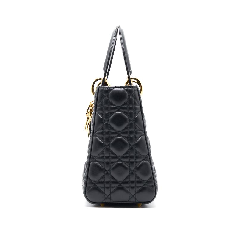 Dior Medium Lady Dior Tote Black with GHW