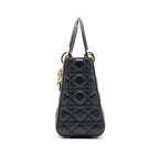 Dior Medium Lady Dior Tote Black with GHW