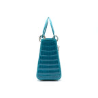 Dior alligator Medium Turquoise Lady Dior Tote