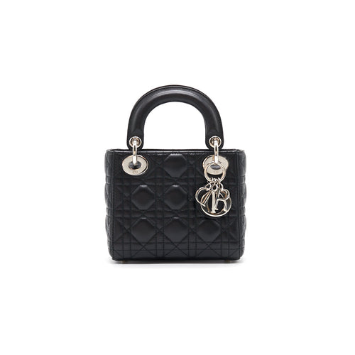 Dior Mini Lady Dior Tote Black SHW