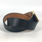 FENDI belt leather black Monster Buckle 75