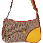 Christian Dior Saddle Bag Rasta Trotter Canvas Silver Hardware