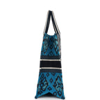 Christian Dior Blue Canvas Large Book Tote
