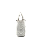 Dior Light Grey Mini Lady Dior Tote