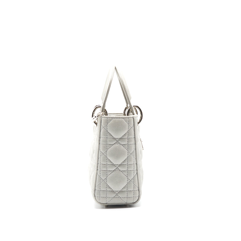 Dior Light Grey Mini Lady Dior Tote