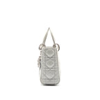 Dior Light Grey Mini Lady Dior Tote