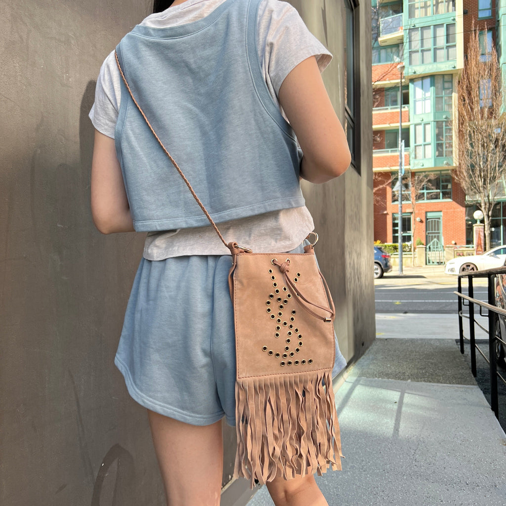 Yves Saint Laurent Suede Tassel Bag