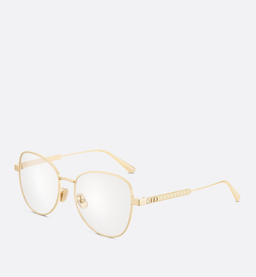 Diorcannage B1F Gold Finish Metal Butterfly Glasses With Blue Light Filter