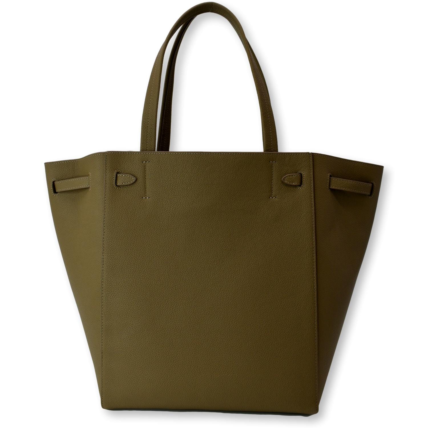 CELINE Cabas Phantom Grained Calfskin Leather Tote Bag Taupe
