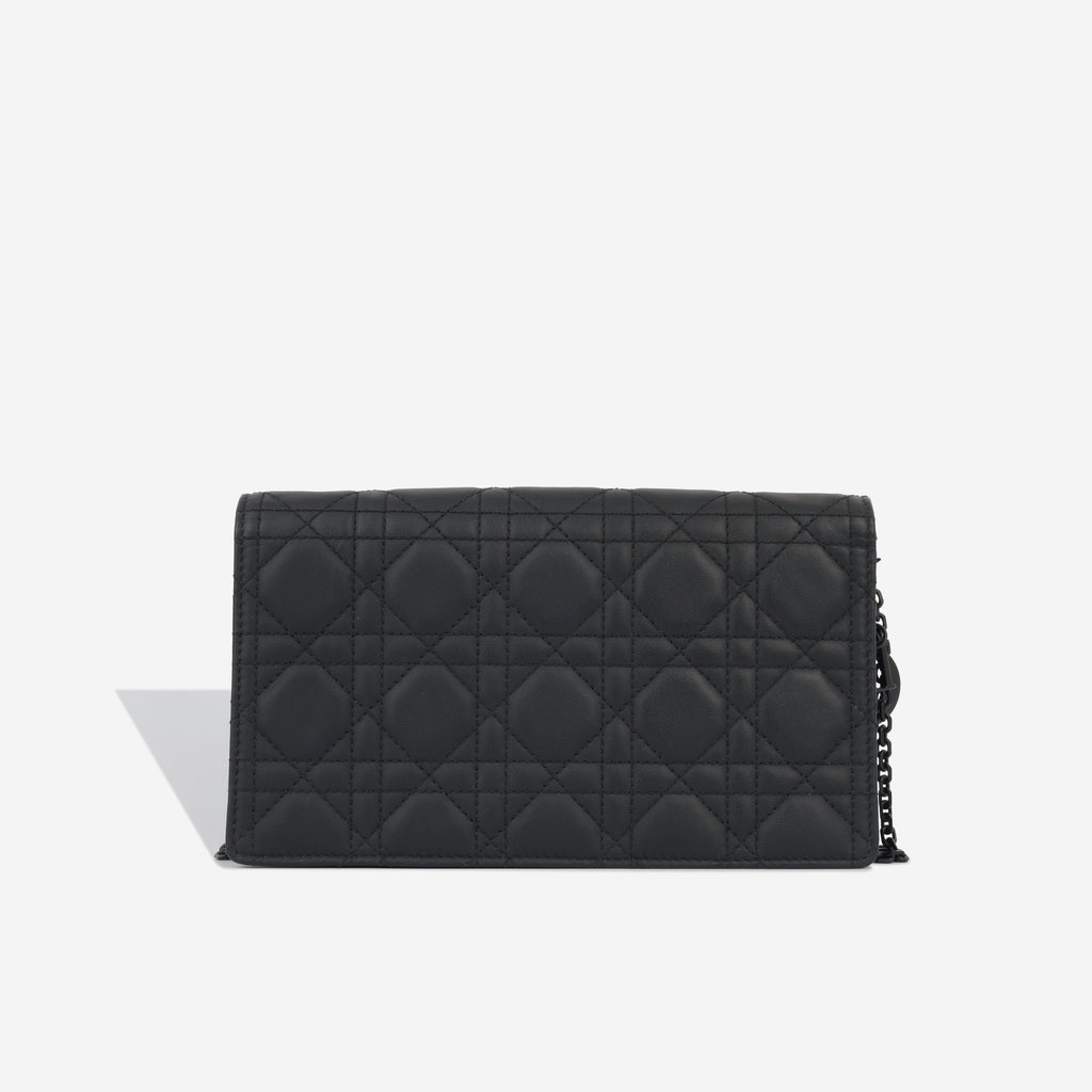 Dior Lady Dior Pouch - Matte Black