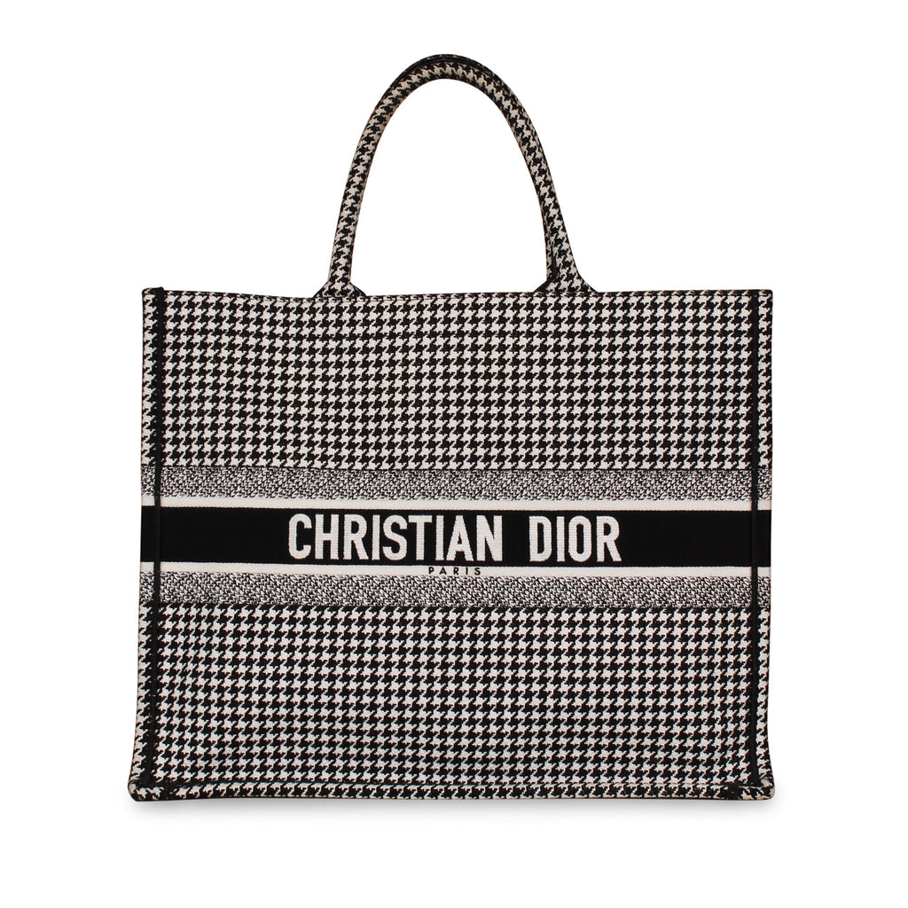 Dior Large Dior Book Tote -  Houndstooth