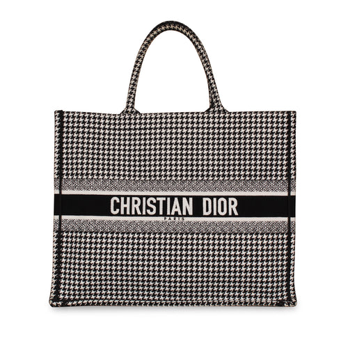 Dior Large Dior Book Tote -  Houndstooth