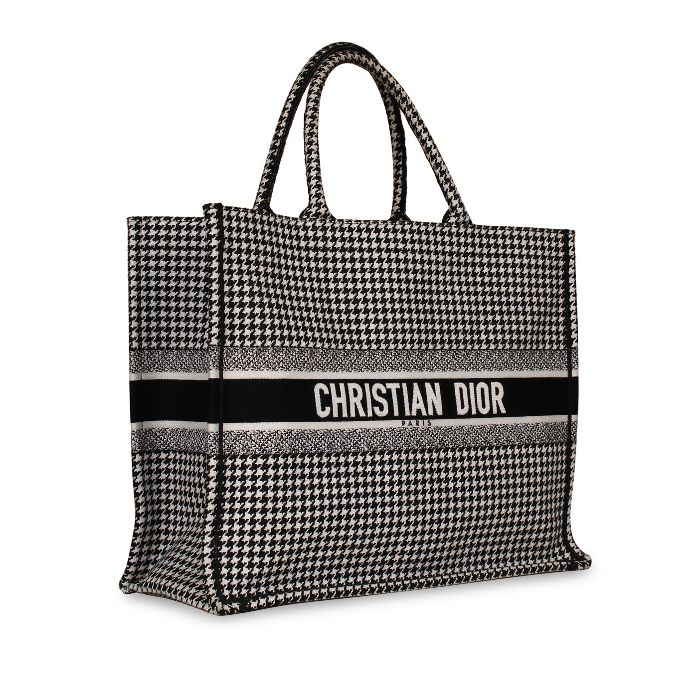 Dior Large Dior Book Tote -  Houndstooth