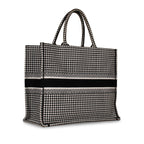 Dior Large Dior Book Tote -  Houndstooth
