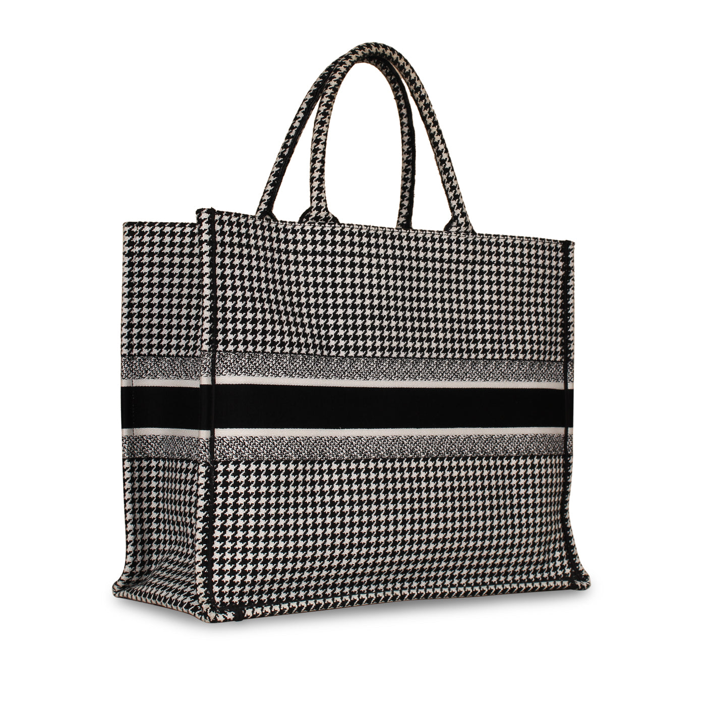 Dior Large Dior Book Tote -  Houndstooth