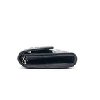 Dior Patent Leather Long Wallet with Chain Black