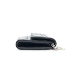 Dior Patent Leather Long Wallet with Chain Black