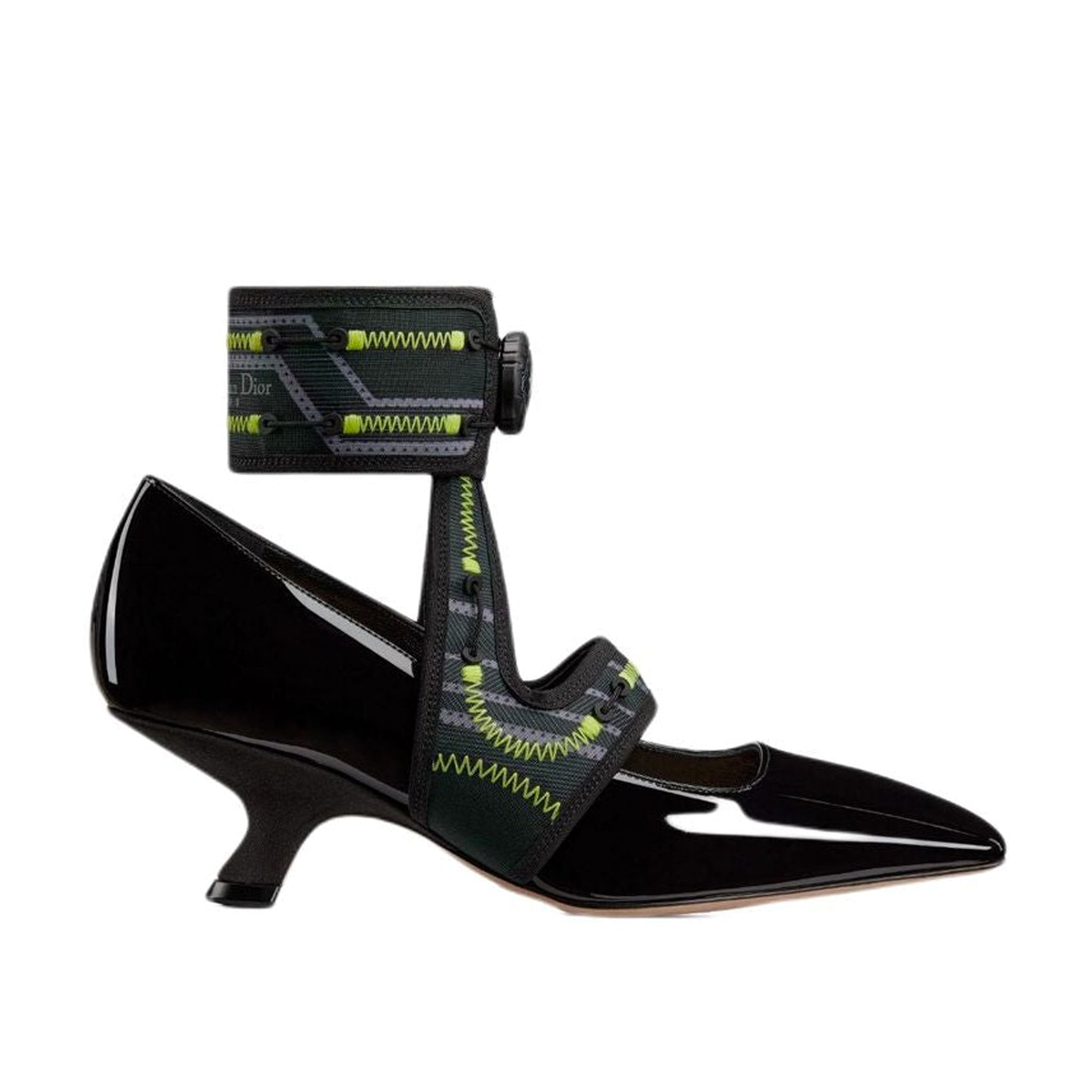 DIOR Elegant 62-22 Leather Pumps with Square Toe Design