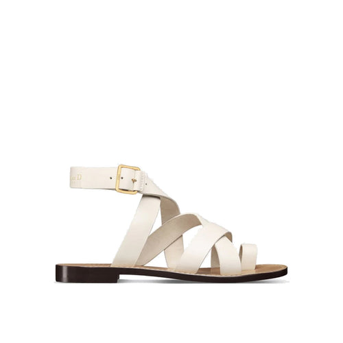 DIOR Elegance Leather Flat Sandals