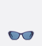 Diorpacific B3U Transparent Blue Butterfly Sunglasses