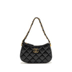 Chanel 23K 19 Hobo Shoulder Bag Calfskin Black GHW (Microchip)