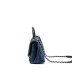 Chanel Medium Coco Handle Denim/Leather Blue SHW