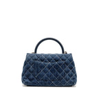 Chanel Medium Coco Handle Denim/Leather Blue SHW