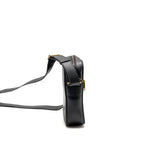Gucci Logo Printed Messenger Crossbody Bag Calfskin Black/Multicolour GHW