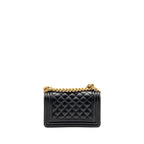 Chanel Small Boy Bag Caviar Black GHW (Microchip)
