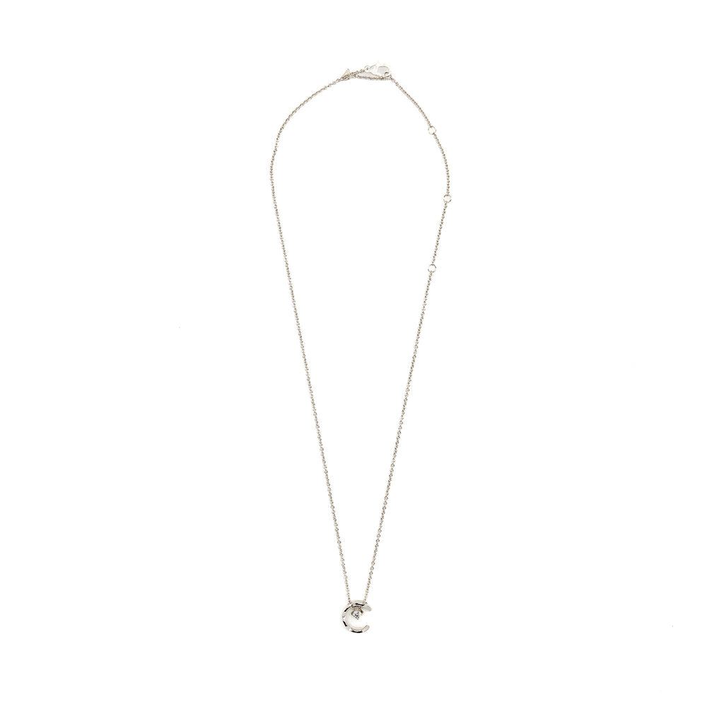Chanel Coco necklace quilted motif, 18k white gold, diamonds
